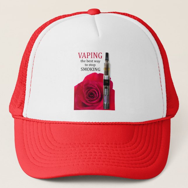 Boné Vaping and rose flower (Frente)