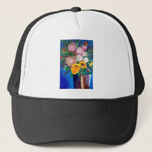 Boné Vase das Flores - Proteínas, Tulipas e Rosas