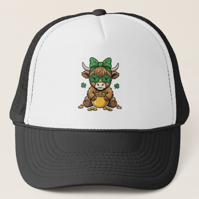 Boné Vaso de Ouro de Vaca das Terras Altas de St Patric (Frente)