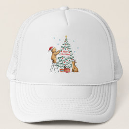 Boné Veado e urso de Natal