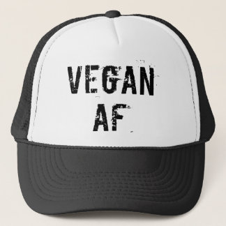 Boné Vegan AF Funny Black Distress Impressão Gym