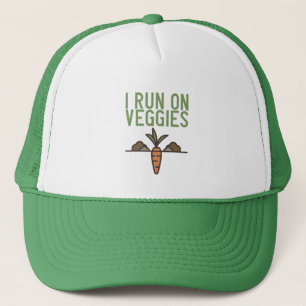 Boné Vegan - Eu Corro Com Legumes Camiseta