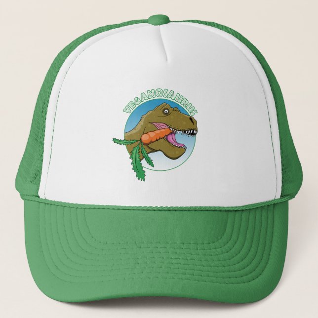 Boné Vegan T-Rex - Humor do Veganismo (Frente)