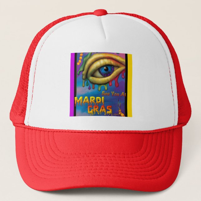 Boné Vejo Você No Olhar Do Mardi Gras (Frente)