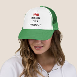Boné VENDA! Trucker Hat - Branco e Verde - Personalizar