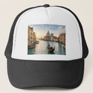 Boné Veneza Itália Grande Canal Gôndola Pôr do Sol