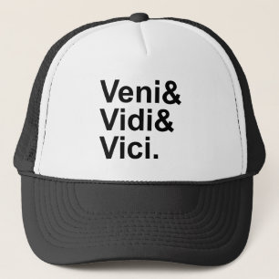 Boné Veni Vidi Vici Eu vim, Eu vi, Eu conquistei Césa