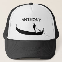 Venice Gondola Silhouette Black and White