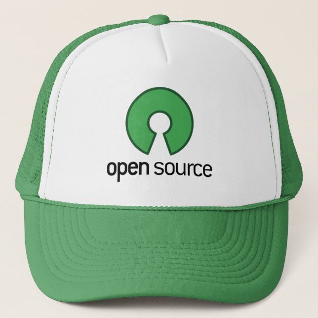 Boné verde do open source (Frente)