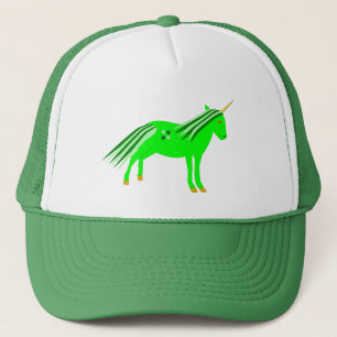 Boné Verde irlandês giro e Dourado Unicórnio