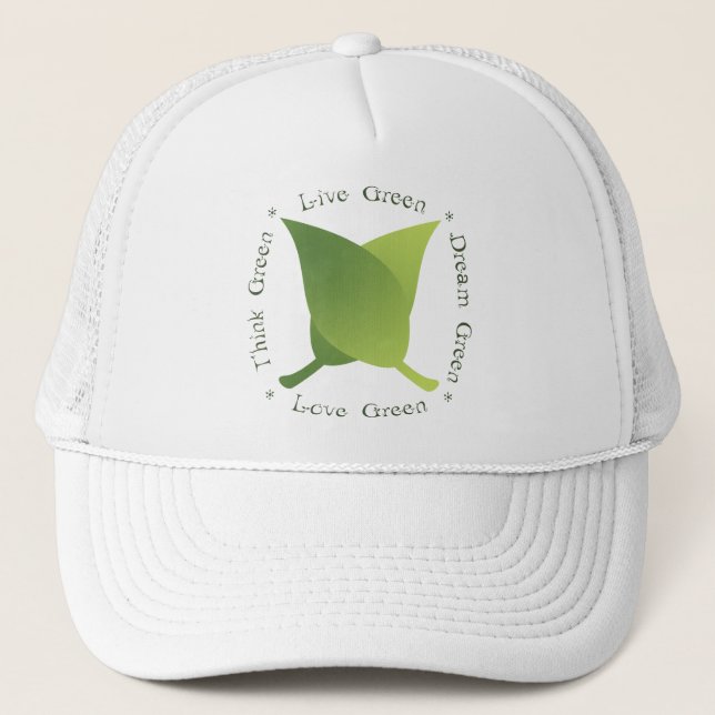 Boné Verde vivo, verde de amor, Pense verde, verde de s (Frente)