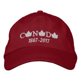 Boné Vermelho de Baseball 150 Bordado no Canadá