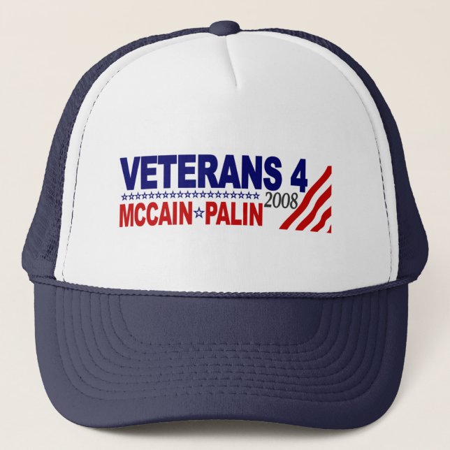 Boné Veteranos para McCain Palin 2008 (Frente)