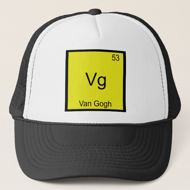 Boné Vg - Van Gogh Camiseta de Símbolo de Elemento de Q (Frente)
