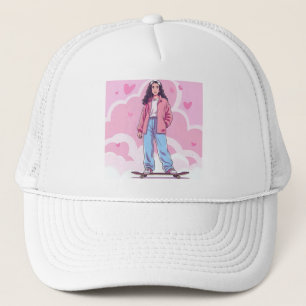 Boné Víblias de Skater - Colagem Estética de Pastel