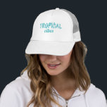Boné Víblias tropicais<br><div class="desc">Tropicais vibes White Trucker Hat.</div>