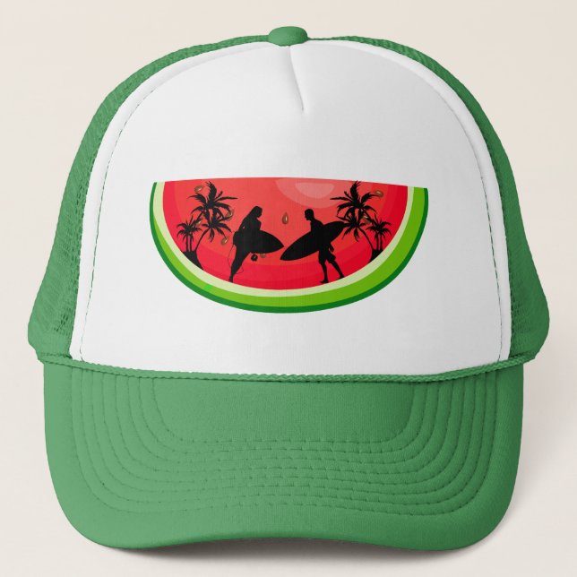 Boné Vibrações de Verão Surf Melancia Frutas (Frente)