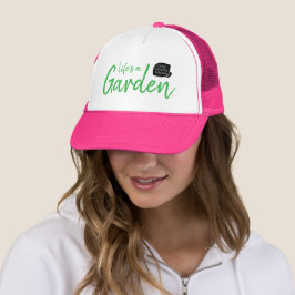 Boné Vida é um Jardim Rosa Chapéu