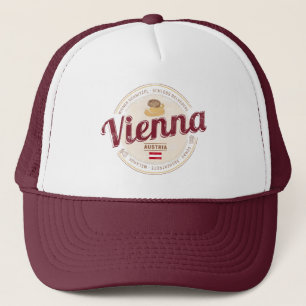 Boné Viena Áustria Vintage Capital Viennese Melange