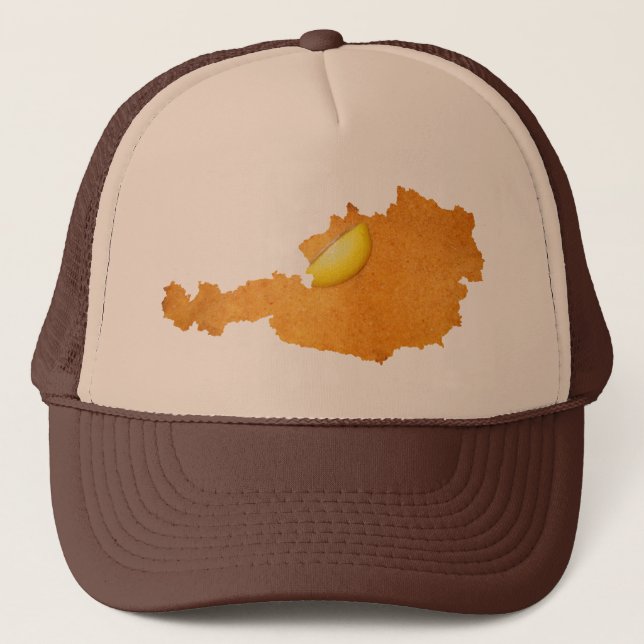 Boné Viennese Schnitzel - Mapa Da Áustria (Frente)