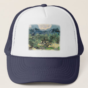 Boné Vincent van Gogh, As Oliveiras.  Arte famosa