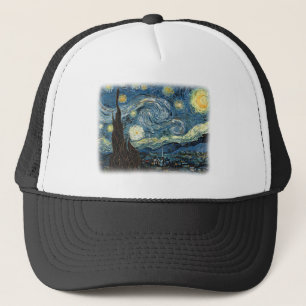 Boné Vincent van Gogh, Noite Estrelada. Arte famosa.