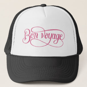 Boné Vinheta de caligrafia boa viagem