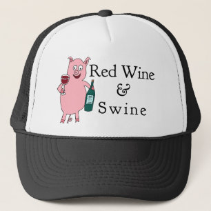 Boné Vinho tinto & suínos