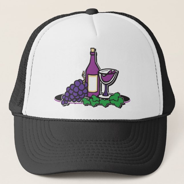 Boné Vinho Vermelho e Uvas Púrpuras (Frente)