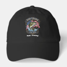Vintage 1776-2026 Patriótico Pesca de Robalo 250 A