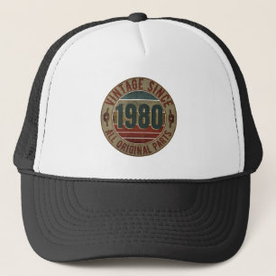 BONÉ VINTAGE 1980 BIRTHDAY GIFT TRUCKER HAT
