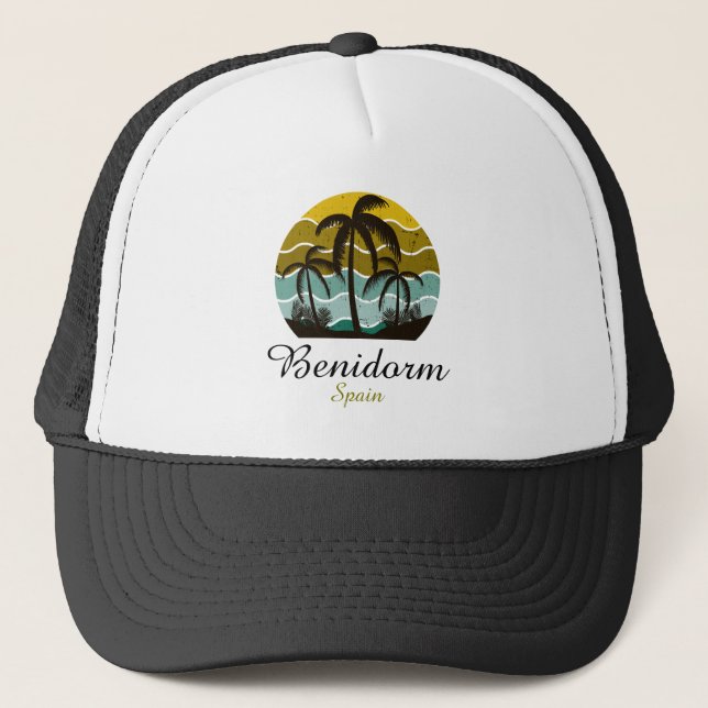 Boné Vintage Benidorm Espanha Férias de Verão (Frente)
