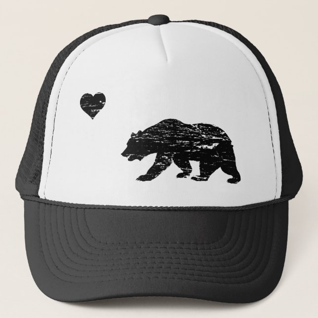 Boné Vintage Black California Love Trucker Hat (Frente)