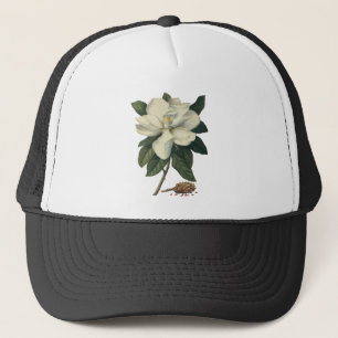 Boné Vintage Blooming White Magnolia Blossom Flores