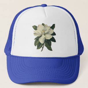Boné Vintage Blooming White Magnolia Blossom Flores