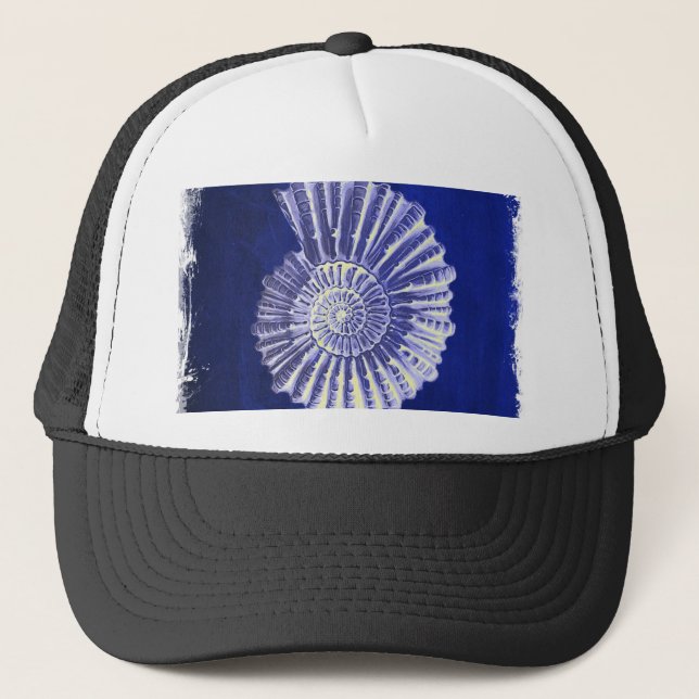 Boné Vintage botânica Costal Azul-Branco (Frente)