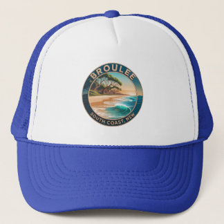 Boné Vintage Broulee Beach Australia Travel Trucker Hat
