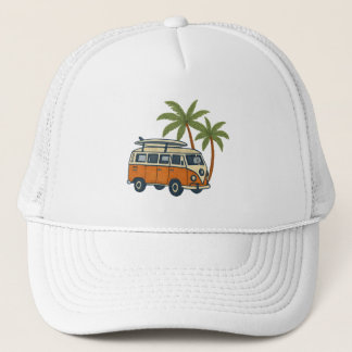 Boné Vintage Camper Van & Palm Tres Surf Hat