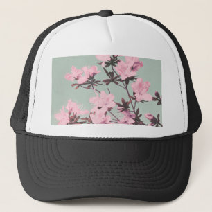 Boné Vintage em azáleas japonesas por Ogawa Kazumasa
