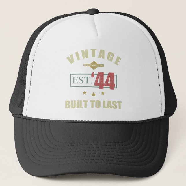 Boné Vintage Est Aniversário do 80 de 1944 (Frente)