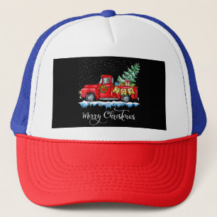 Boné Vintage Felry Christmas Red Truck Old Fashiked Ch