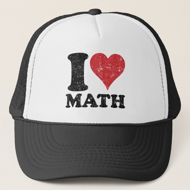 Boné Vintage I Love Math Trucker Hat (Frente)