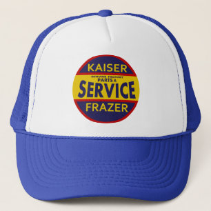 Boné Vintage Kaiser Frazer - sinal de serviço vermelho