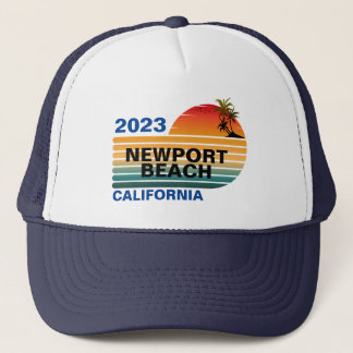 BONÉ VINTAGE RETRÔ PERSONALIZADO NEWPORT BEACH CALIFÓRN
