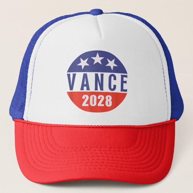 Boné Vintage Retro Vance 2028 para Presidente Eleição  (Frente)