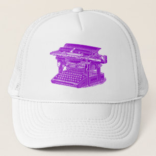 Boné Vintage Typewriter - Roxo