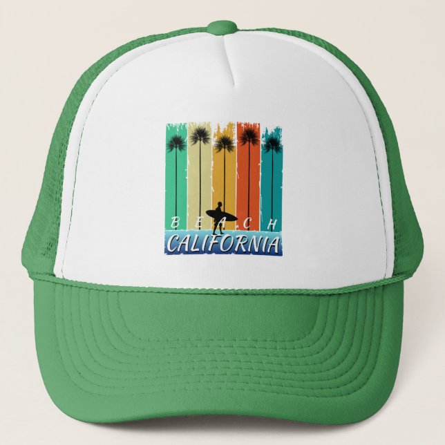 BONÉ VINTAGEM PRAIA CALIFÓRNIA ÁRVORES (Frente)