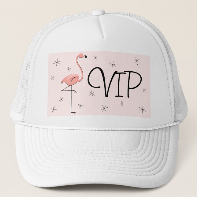 Boné "VIP", cor-de-rosa, Flamingo (Frente)