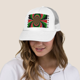 Boné Visão vibrante do Quênia: design de bandeira do Qu