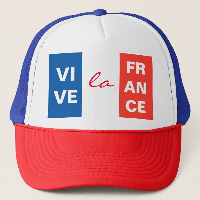 Boné Vive La France French Flag Personalizável (Frente)